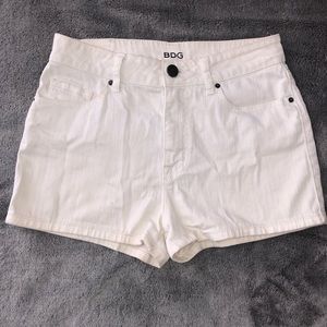 High rise BDG white shorts from URBAN OUTFITTERS